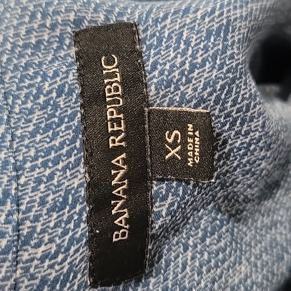 Banana Republic Sheer Blue Blouse Size XS B204 - Picture 3 of 5